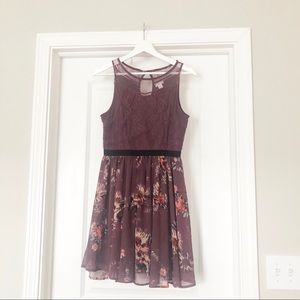 Soft purple and floral dress!